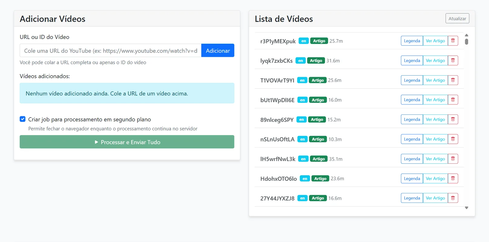 Motor de conteúdo SEO com IA — tela 2 de 4